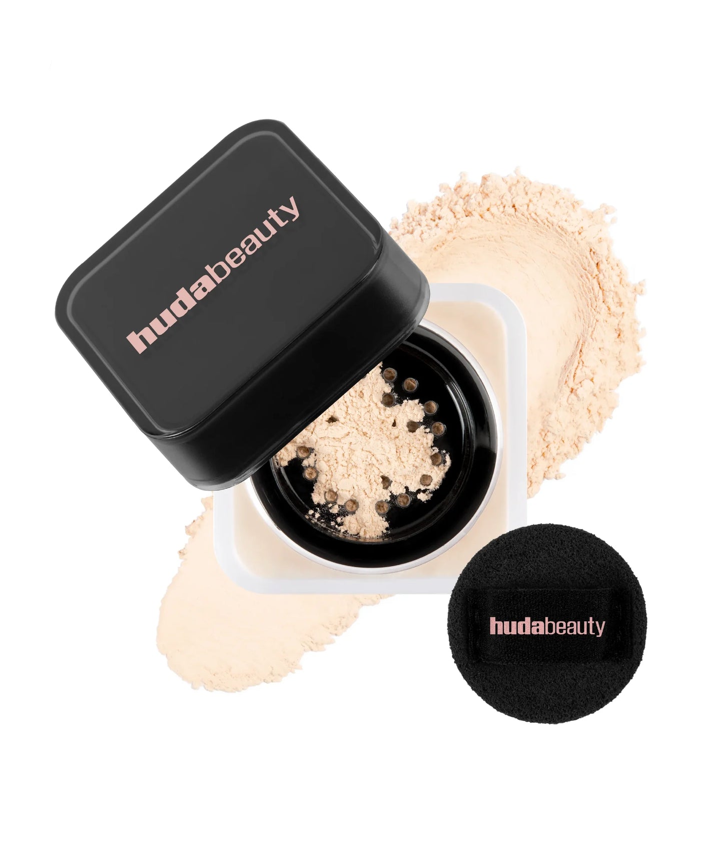 huda beauty mini loose powder- pound cake